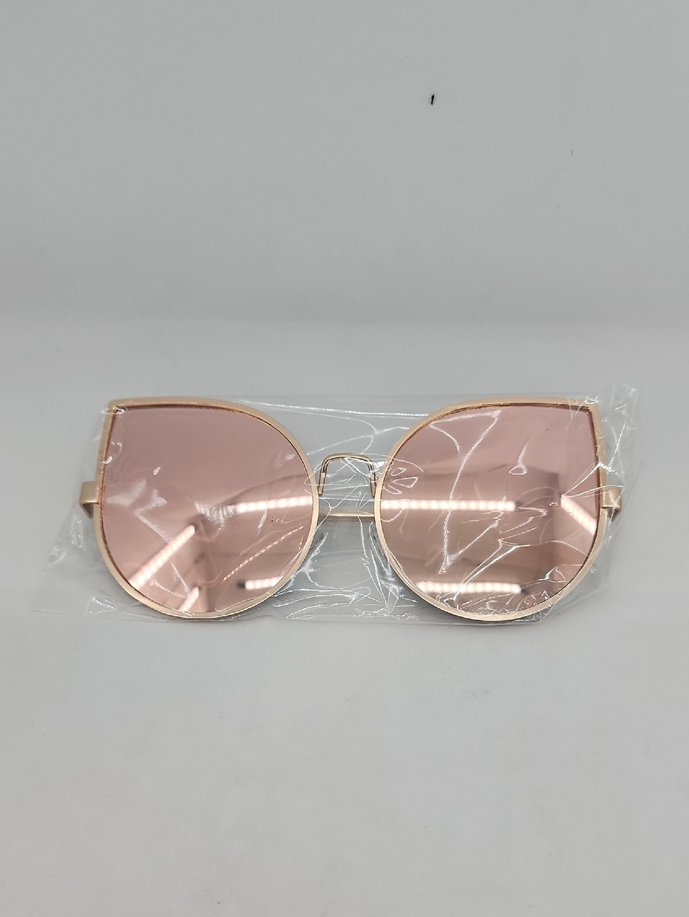 Rose Gold And Rose Gold Metal Frame Women's Sunglasses - Silver Lenses